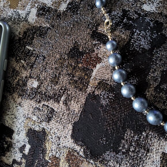 Vintage Bib Choker Made in Japan Painted Ceramic necklace and earrings set - Picture 4 of 5